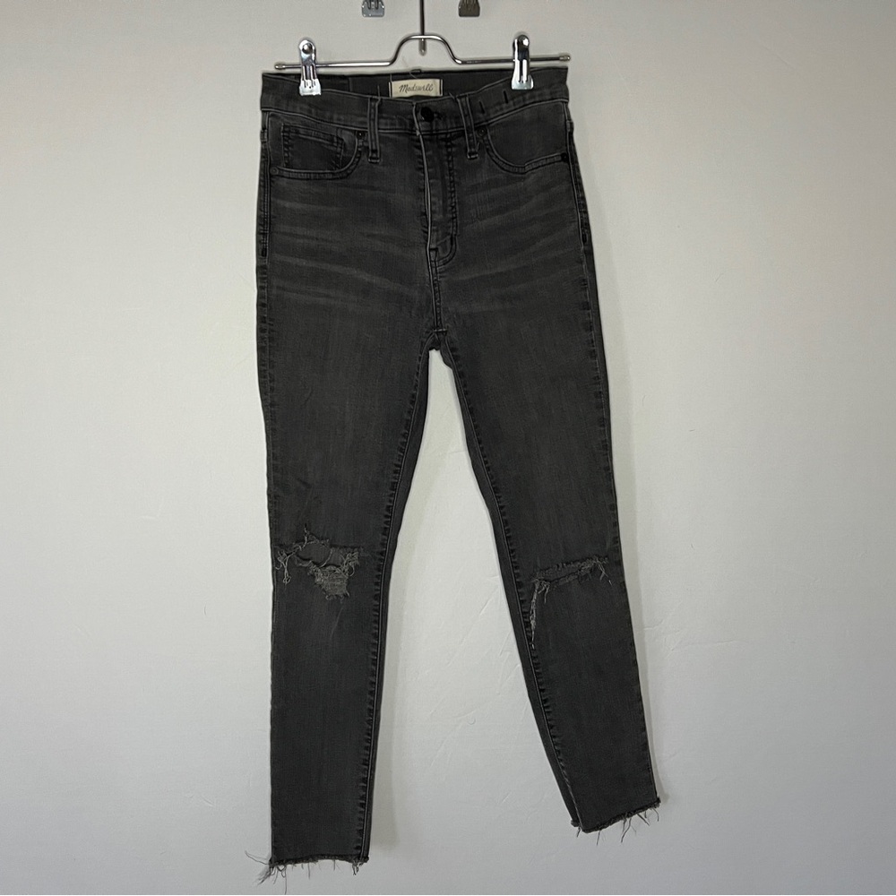 MADEWELL Mid Rise Skinny Jeans Ripped Knees